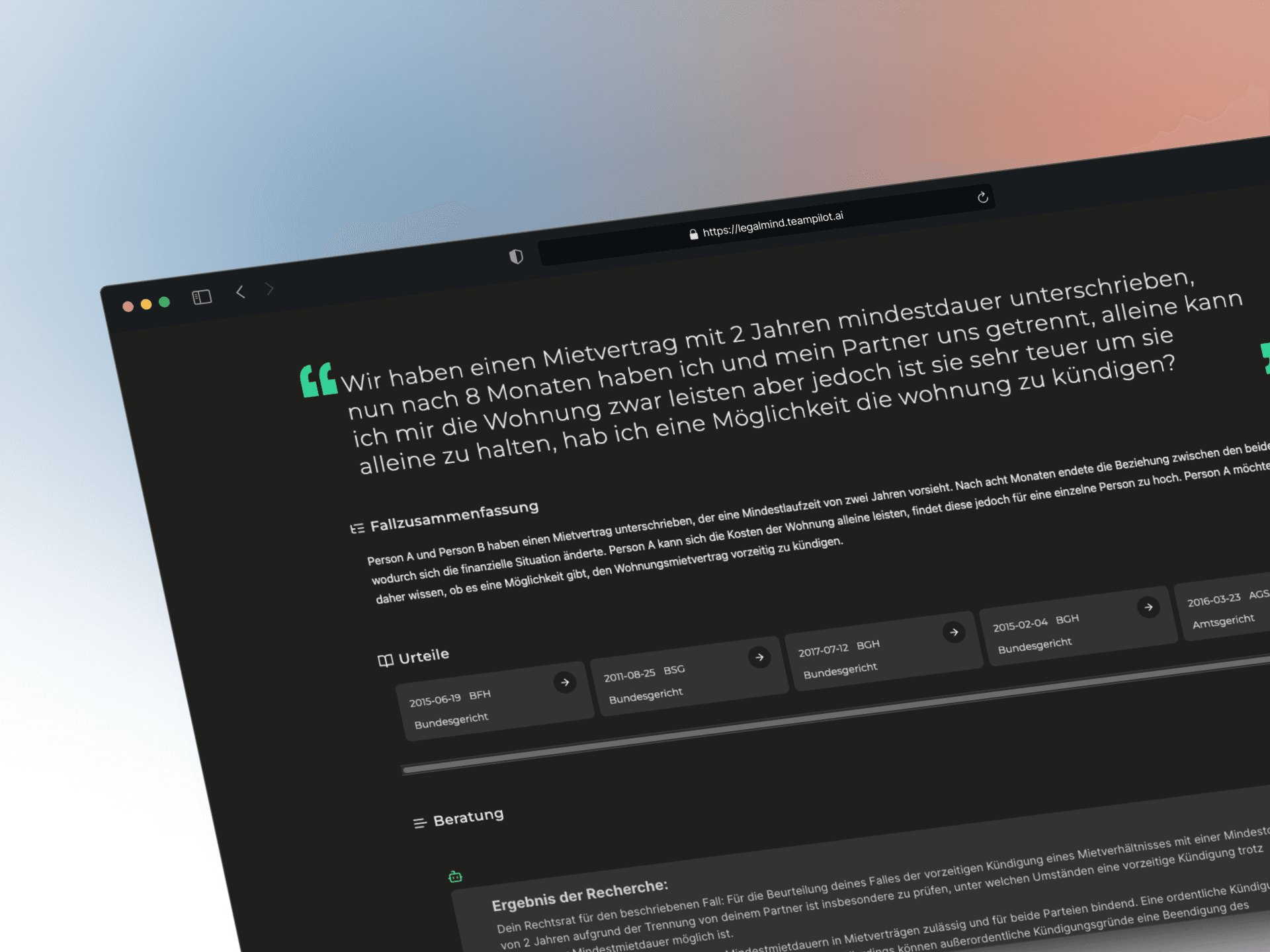 LegalMind AI screenshot